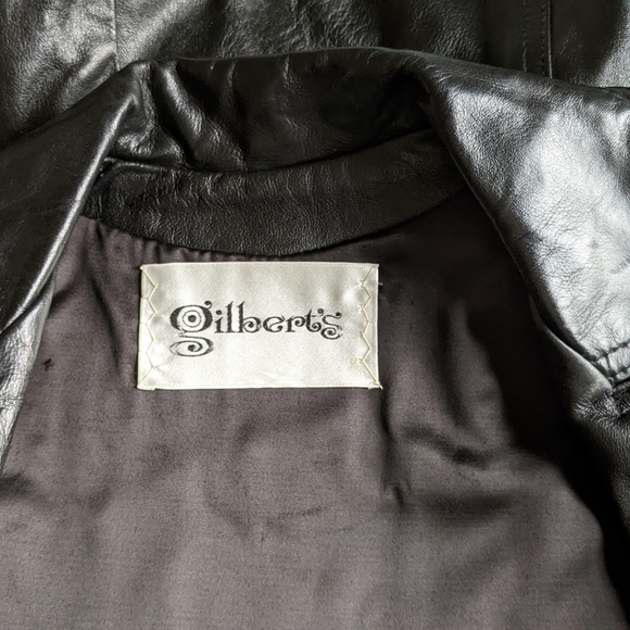 Vintage Black Leather Trench Coat - Picture 6 of 6